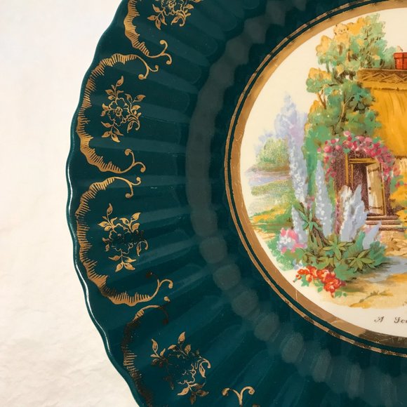 Vintage Wade England "A Somerset Cottage" Collector Plate - Picture 3 of 5